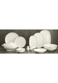 Resim Evaliza Queen S Gold 60 Parça 12 Kişilik Porselen Yemek Takımı Çok Renkli 