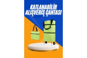 Resim Alışveriş Çantası Katlanabilir Pazar Arabası Tekerlekli Pazar Arabası Katlanabilir Nemere 