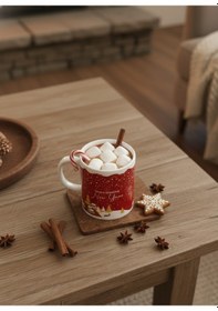 Resim Yılbaşı Dekor Seramik Kupa 260 Ml Beyaz 