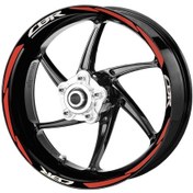 Resim Deeb Honda Cbr Jant Şeridi Reflektif Kırmızı Beyaz Model S 