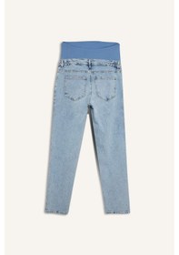 Resim Defacto Straıght Fıt Beli Lastikli Bilek Boy Jean Yıkamalı Hamile Pantolon H2077ax26smnm39 