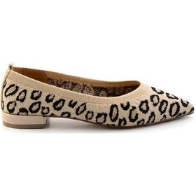 Resim Bej Leopar Kadın Klasik Topuklu Ayakkabı K01213220482 Leopar 