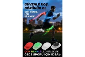 Resim İsmiyle Al Mey Ithalat® Gece Koşu Bilekliği: Su Geçirmez, 2 Fonksiyonlu, Işıklı Güvenlik Bandı 