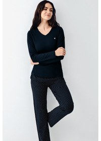 Resim Pierre Cardin Kadın Lacivert Pijama Takımı Pc9091-s-v1 Lacivert 