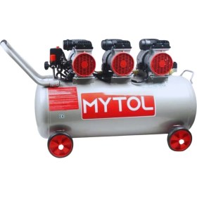 Resim Newomax 100 Litre Yağsız Sessiz Kompresör + 5 Parça Havalı Alet Seti | Monofaze 