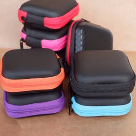 Resim Mini kare basit moda çok fonksiyonlu saklama çantası, Kulaklık USB kablosu Takı saklama çantası, Sıcak kakao barı, Yeni yıl hediyesi 