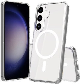 Resim Galaxy S23 Fe Uyumlu Magsafe Şarj Özellikli Şeffaf Sert Pc Zore Embos Uyumlu Kılıf-renksiz Renksiz 