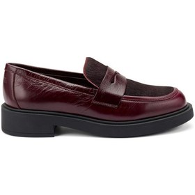 Resim Bordeaux Oxford Klasik Kadın 79y2 Frau Horsyalias Bordeaux 