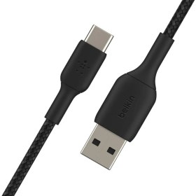 Resim Belkim Belkin Type-C Örgülü Data ve Hızlı Şarj Kablo 2m Siyah CAB002BT2MBK 