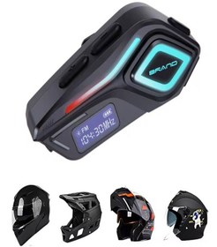 Resim Ip68 Su Geçirmez Fm Radyolu Fenerli Hd Lcd Ekran İnterkom Bluetoo 