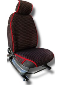 Resim Oto Koltuk Minderi Oto Koltuk Kılıfı 2 Li Set Kırmizi-siyah 