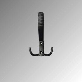 Resim Uzun Noktalı Metal Askı Şık Portmanto Askılık Dolap Mobilya Askısı Vidalar Dahil Siyah 