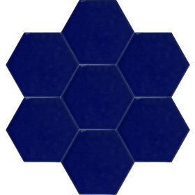 Resim Can Seramik - 15*17 Cm. Kobalt Altıgen Çini Karo (5 Li 1 Paket) 