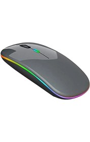 Resim DNR Bilişim Bluetooth/kablosuz LED Işıklı Şarj Edilebilir Mouse Pc Gaming Kablosuz Macbook iPad Laptop Telefon 