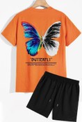 Resim trendypassion Butterfly Sırt Baskılı Şort T-shirt Eşofman Takımı 