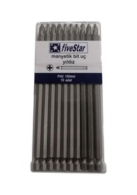 Resim Yıldız Başlı Manyetik Bits Uç Ph 2x150 Mm Matkap Ucu Vidalama Ucu 10 Adet 
