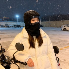 Resim Erkekler & Kadınlar için Tam Yüz Maskesi Çıkarılabilir Vizörlü - Rüzgar Geçirmez, -Buğu ve Kayak Maskeyi 