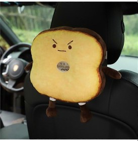 Resim Araba İçin Peçete Kutusu, Karikatür Peluş Ekmek Şeklinde Peçete Kutusu, Yumuşak Kağıt Tutucu Peçete Kağıt Tutucu Askılı Çekmeceli Sevimli Araba Peçete Kutusu Araba Ev B 