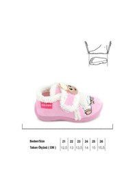 Resim Gezer Kız Çocuk Bebe Cırtlı Ayarlanabilir Günlük Okul Kreş Panduf Ayakkabı Pembe 