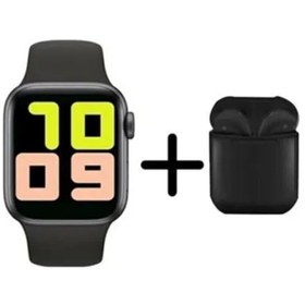 Resim TekizTeknoloji İOS/Android Uyumlu Kolay Kurulumlu Yeni Nesil Watch Series Akıllı Saat + I12 Bluetooth Kulaklık 