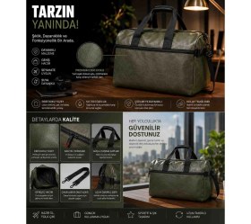 Resim Premium Seyahat & Spor Çantası çok Amaçlı Deri Görünümlü Seyahat Çantası 