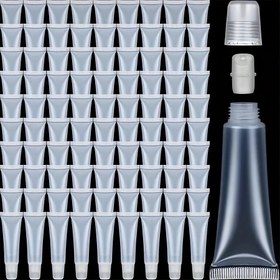 Resim 10/30/50 adet 10ml Şeffaf Plastik Dudak Parlatıcı Tüpleri - Tek Kullanımlık Boş Sıkmalı Kaplar DIY Dudak Balsamı, Kozmetik ve Cilt Bakımı için, Seyahat Dostu Dikdörtgen Tasarım, Sadece Elde Yıkama 