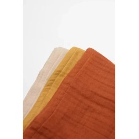 Resim Naturion 6'lı Müslin Mendil 20X20 cm 90106 Kiremit Bej Hardal 