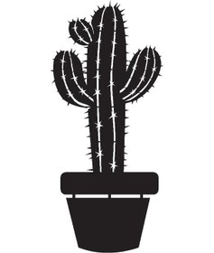 Resim Saksı Çiçeği Kaktüs Oto-motor-laptop-duvar-dekor Tip 4 10 X 22 Cm 