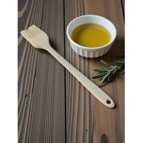 Resim Dore Voir Silikon Yumurta ve Yağlama Fırçası Küçük Boy/krem Renkli- 20,5 cm 