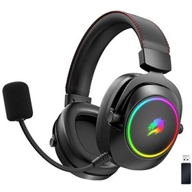 Resim GameBooster WBH44 RGB Wireless 2.4G - BT Siyah Oyuncu Kulaklığı 