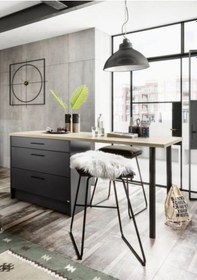 Resim Pelin Mutfak Adası - Alt Modül 180 Cm Antrasit Antrasit - Meşe 