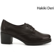 Resim Gönderi R Kadın Kahve Antik Bağcıklı Orta Kalın Topuklu Hakiki Deri Oxford Ayakkabı Gdza13424230 Kahve 