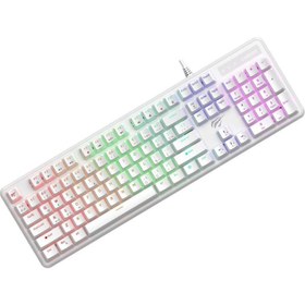 Resim Havit Gamenote KB870L Beyaz RGB Blue Switch Mekanik Oyuncu Klavyesi 
