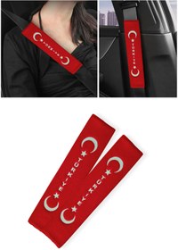 Resim TUSBA MARKET Türk Bayraklı Ayyıldız Polar Emniyet Kemer Pedi 2’li Set – Konforlu ve Şık Tasarım 