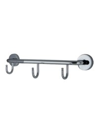 Resim Çelik Banyo Paslanmaz Pirinç Eser 3 Lü Askılık Gri 