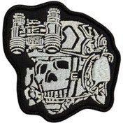 Resim Ex Patch Taktikal Skull Asker Nakış Peç Patch 9 Cm 