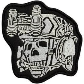 Resim Ex Patch Taktikal Skull Asker Nakış Peç Patch 9 Cm 