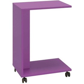 Resim Adoremobilya Çok Amaçlı Tekerlekli C Koltuk Sehpası - Mor 