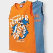 Resim DeFacto Erkek Bebek Bisiklet Yaka Baskılı 2'li Atlet E2338A525HSOG316 