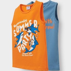 Resim DeFacto Erkek Bebek Bisiklet Yaka Baskılı 2'li Atlet E2338A525HSOG316 