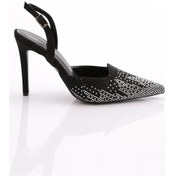 Resim Dgn 5032 Kadin Önü Taşli Abiye Ayakkabi 5032-1974-R8185 Siyah 