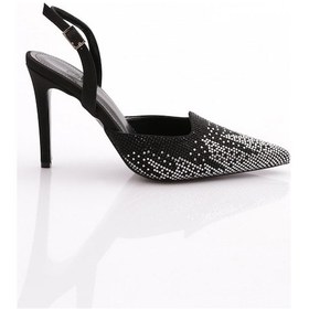 Resim Dgn 5032 Kadin Önü Taşli Abiye Ayakkabi 5032-1974-R8185 Siyah 