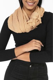 Resim Neşeli Butik kadın camel müslin kumaş şal pareo NBMHT02 