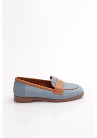 Resim Dgn 010-1 Kadin Loafer Ayakkabi Mavi 