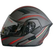 Resim Genel Markalar 21 - 902 Güneş Vizörlü Çene Açılır Motosiklet Kaskı - Carbon 