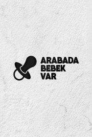 Resim Bricave Arabada Bebek Var Araba-Motosiklet Cam Etiket Sticker 19x7cm 