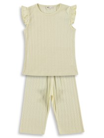 Resim Civil Girls Kaprili 6-9 Yaş Pijama Takımı - Sarı - Sarı / 8-9 Yaş 