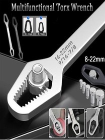 Resim Genel Markalar BİLGETÜRK 8 - 22 mm Evrensel İki Ağızlı Açık Kapalı Anahtar Ayarlanabilir Çift Kafa Universal Torx 