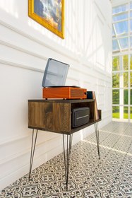 Resim Zecir Ahşap Pikap Sehpası, Modern Plak çalar Standı 