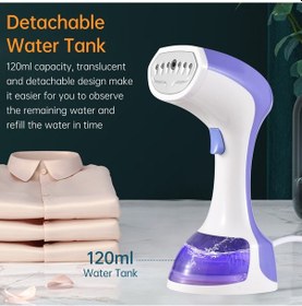 Resim Vkemall Ev İçi El Tipi Buharlı Ütü - 1100w Güçlü, 120ml Su Tankı, Taşınabilir, Mor, Avrupa Standartı 220v 